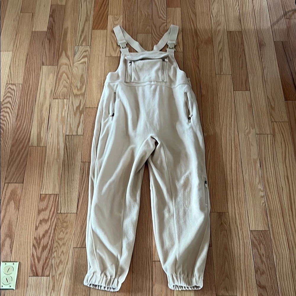 Stylish Cream Fleece Jumpsuit